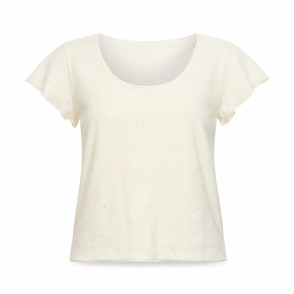 Womens UK Size M Saloos Ivory Basic Blouse