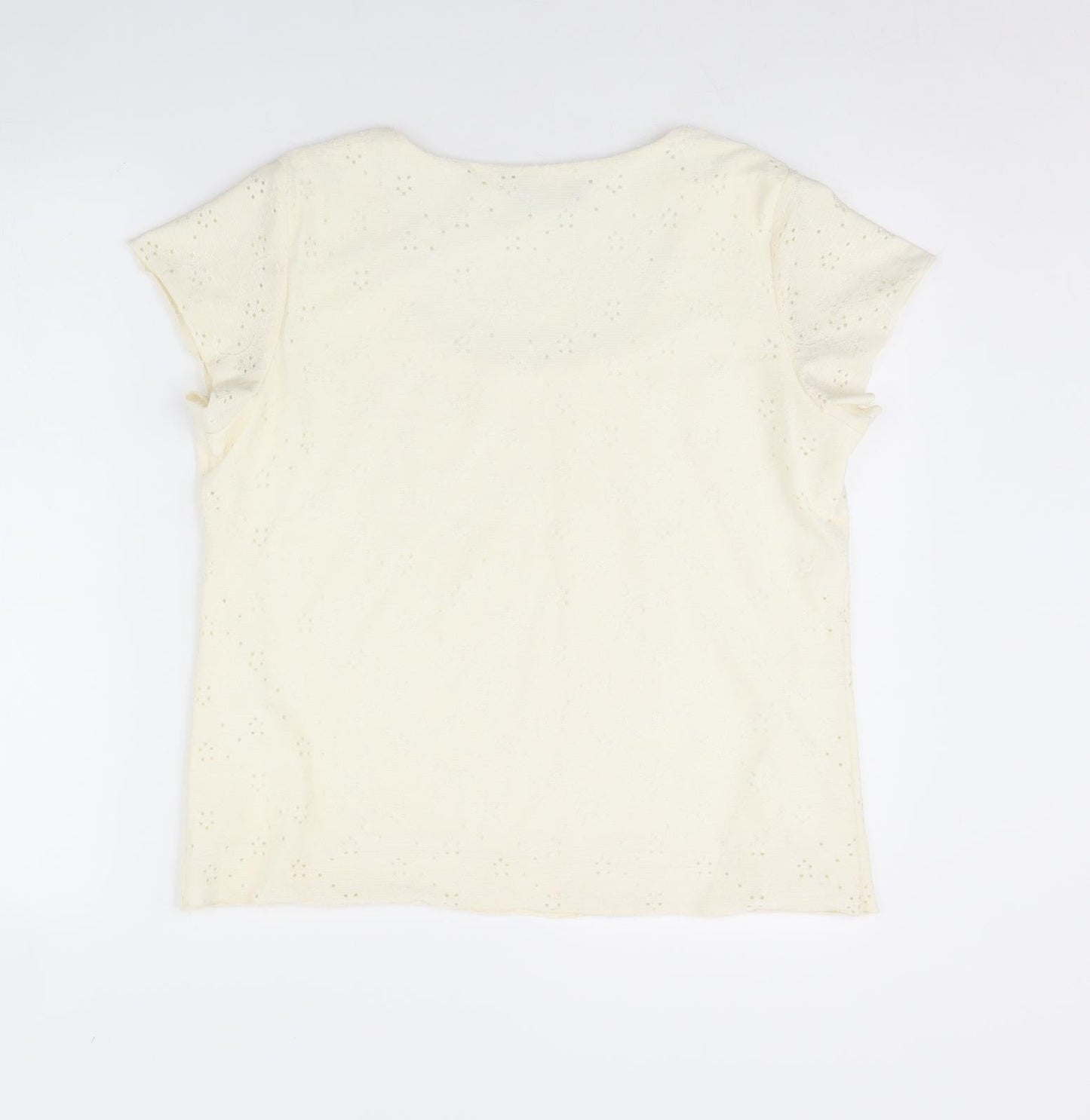 Womens UK Size M Saloos Ivory Basic Blouse