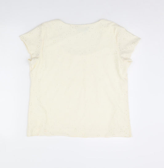 Womens UK Size M Saloos Ivory Basic Blouse