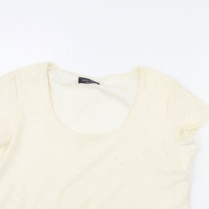 Womens UK Size M Saloos Ivory Basic Blouse