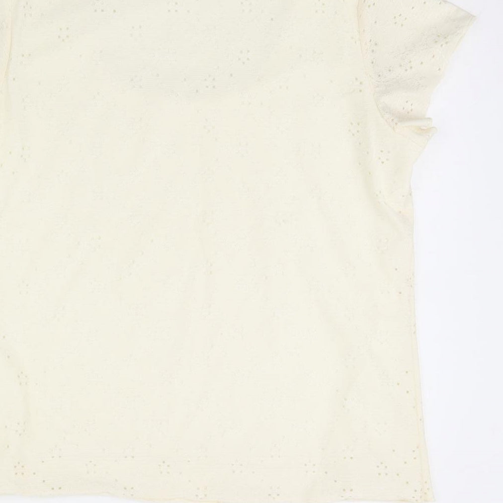 Womens UK Size M Saloos Ivory Basic Blouse