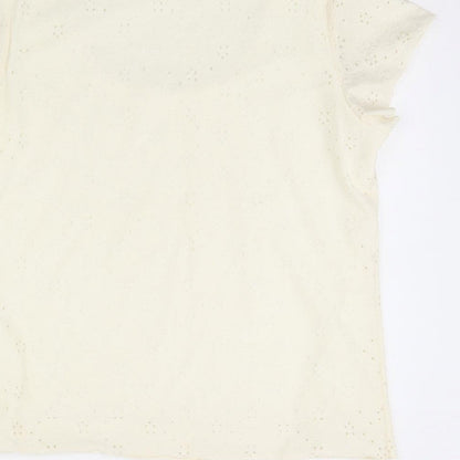 Womens UK Size M Saloos Ivory Basic Blouse
