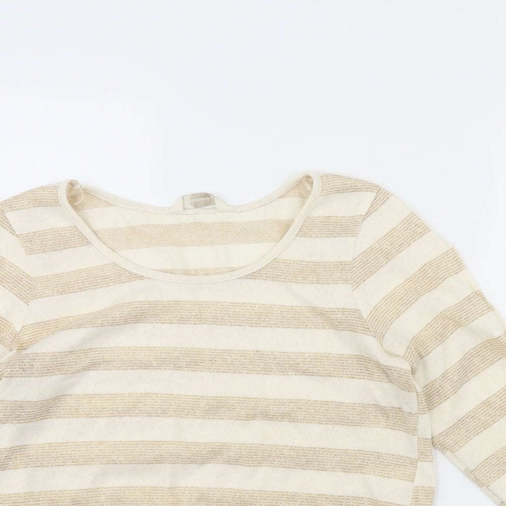Womens UK Size 14 BHS Beige Pullover Jumper