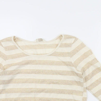 Womens UK Size 14 BHS Beige Pullover Jumper