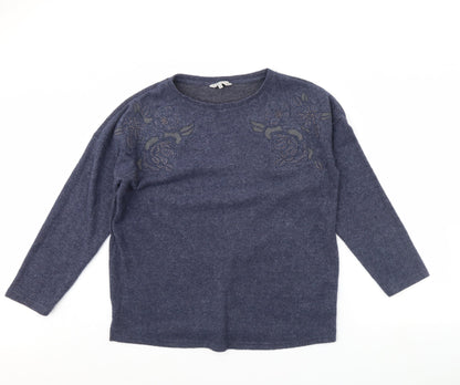 Nutmeg Womens Blue   Pullover Jumper Size 14