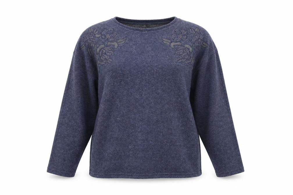 Womens UK Size 14 Nutmeg Blue Pullover Jumper