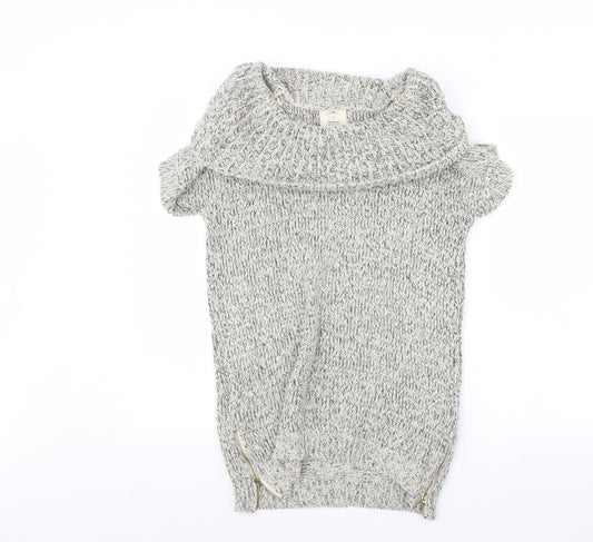 Womens UK Size S New Look Grey Pullover Jumper