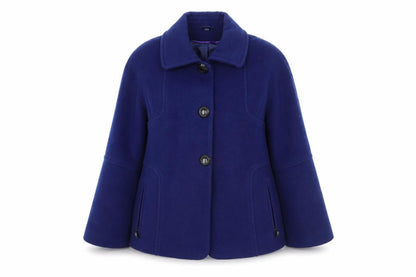 Womens UK Size 14 Preworn Blue Overcoat