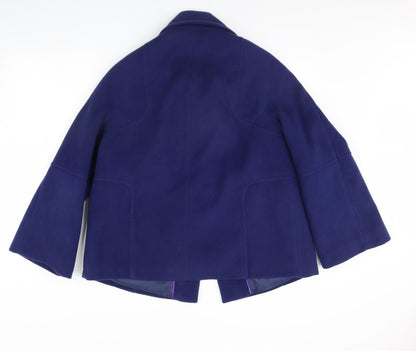 Womens UK Size 14 Preworn Blue Overcoat