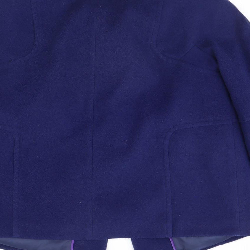 Womens UK Size 14 Preworn Blue Overcoat