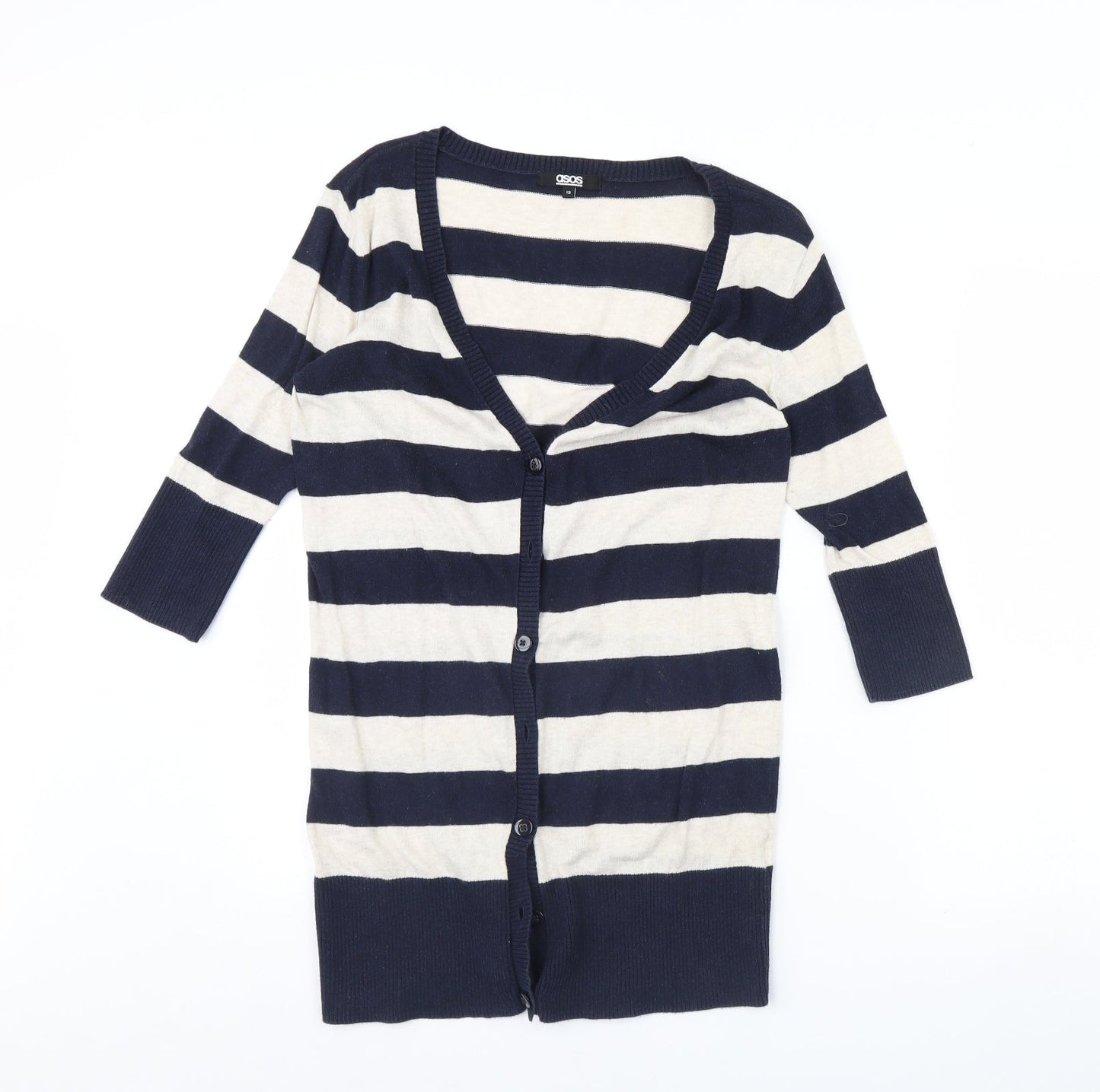 Womens UK Size 12 ASOS Blue Cardigan Jumper