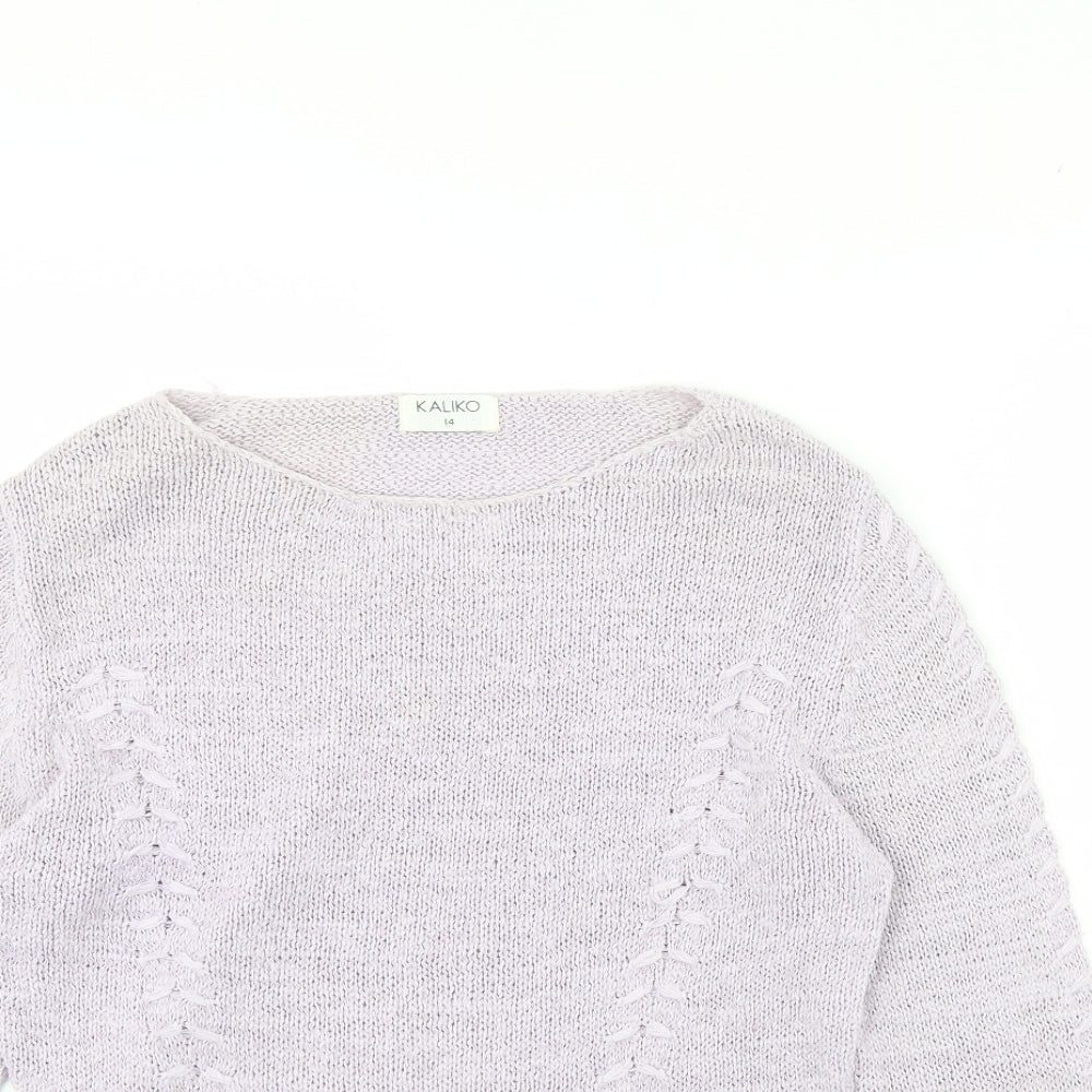 Kaliko Womens Pink   Pullover Jumper Size 14