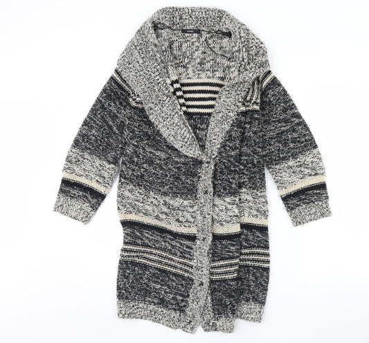 George Womens Black Striped  Jacket  Size 10