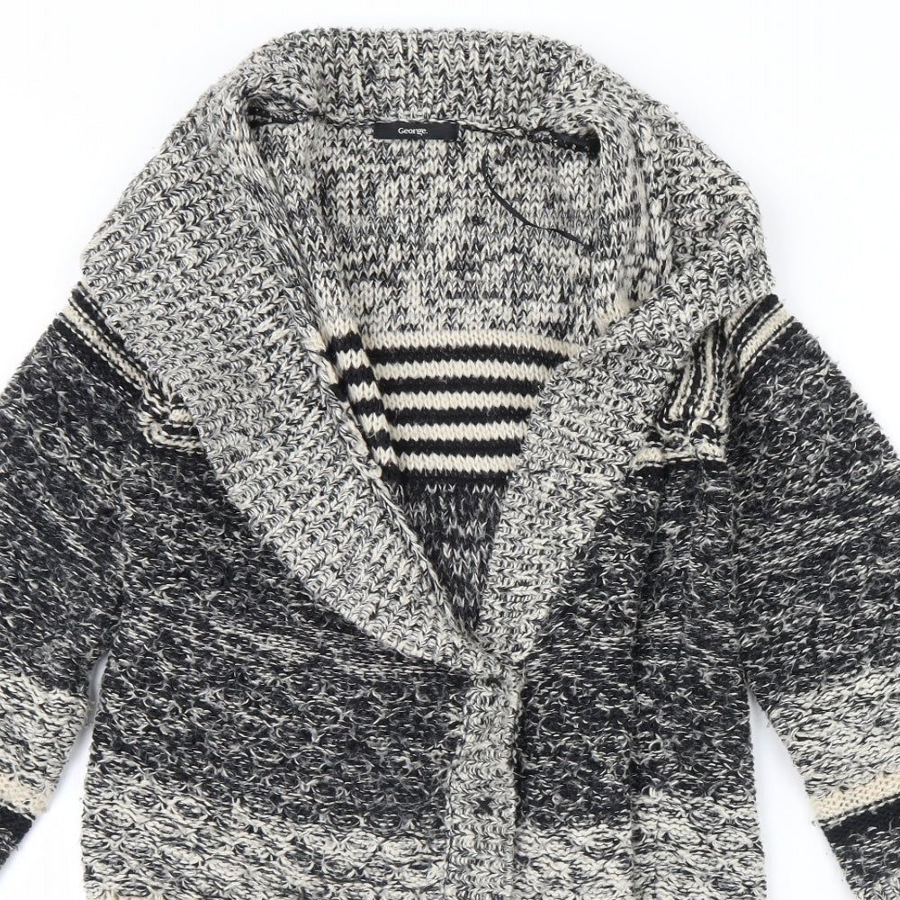 George Womens Black Striped  Jacket  Size 10