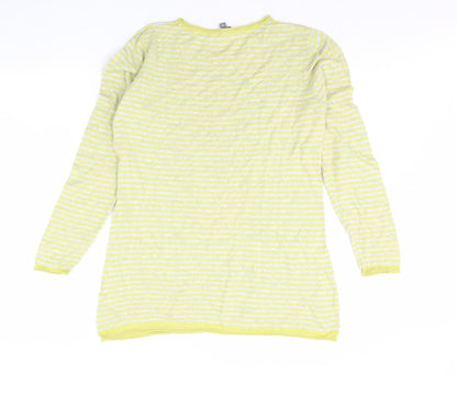 Lilly & me Womens Yellow Striped  Pullover Jumper Size 12