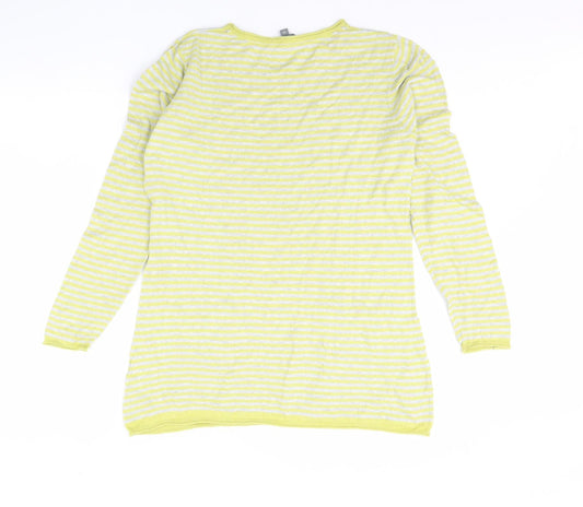 Lilly & me Womens Yellow Striped  Pullover Jumper Size 12