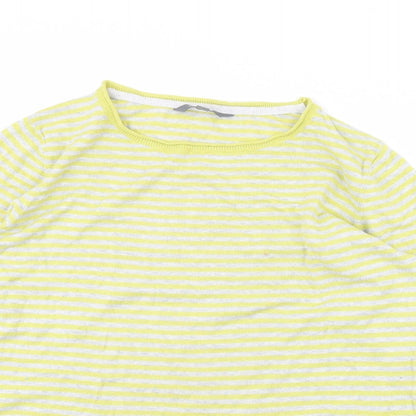 Lilly & me Womens Yellow Striped  Pullover Jumper Size 12