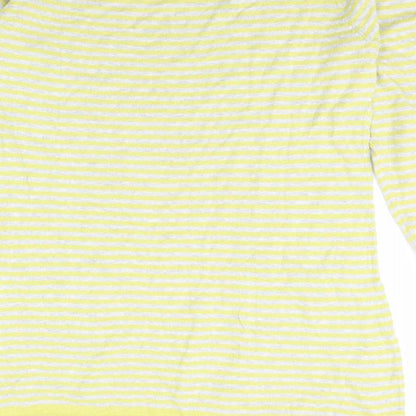 Lilly & me Womens Yellow Striped  Pullover Jumper Size 12
