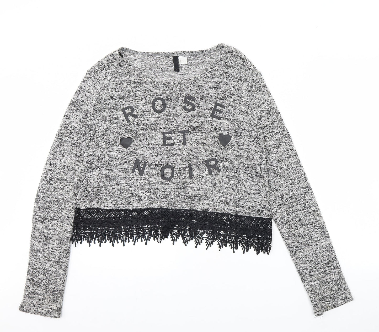 Womens UK Size L H&M Grey Pullover Jumper
