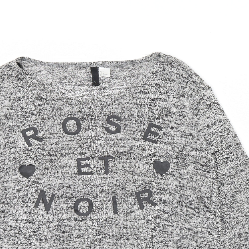 Womens UK Size L H&M Grey Pullover Jumper