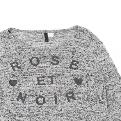 Womens UK Size L H&M Grey Pullover Jumper