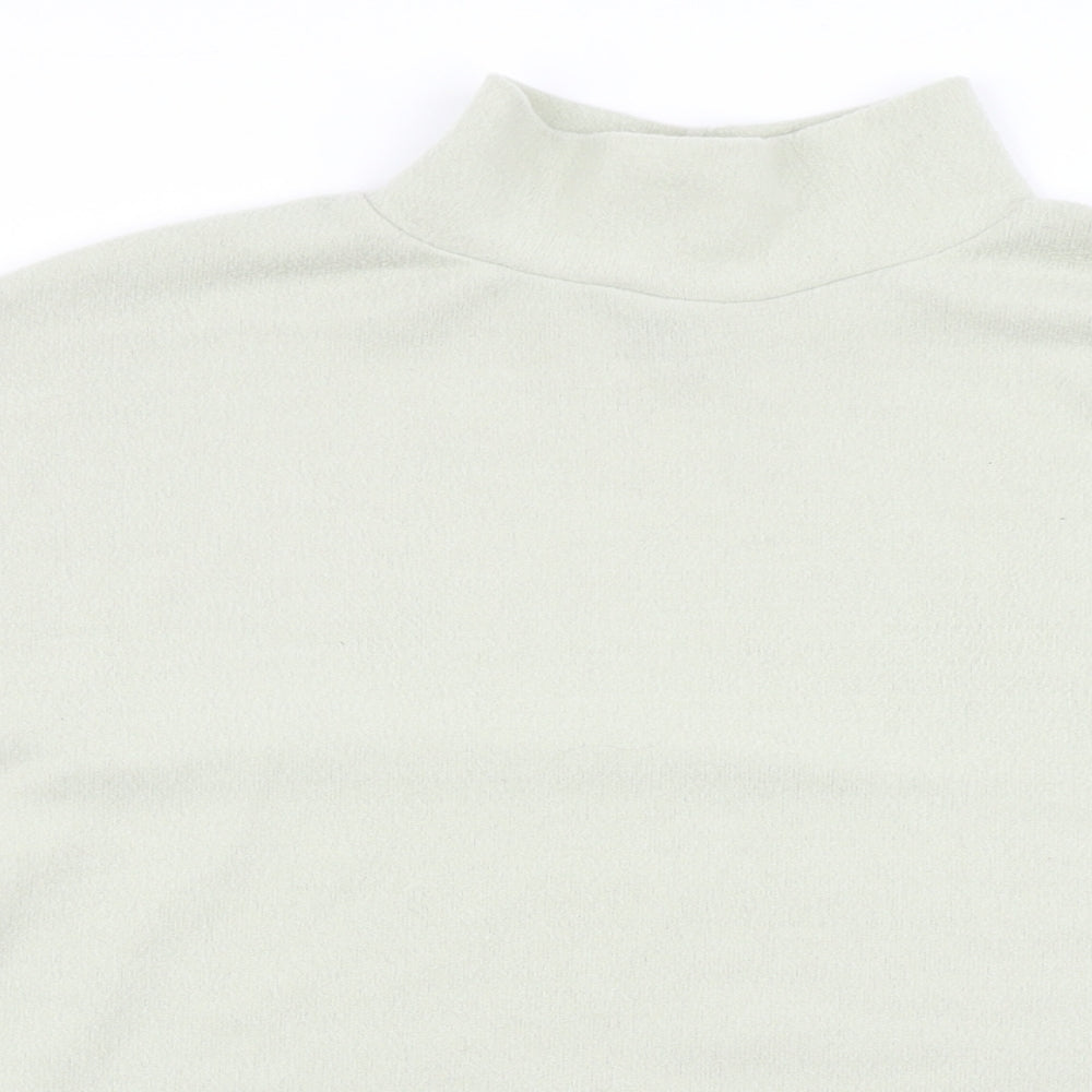 New Look Womens Green  Fleece Pullover Sweatshirt Size S  - Cropped