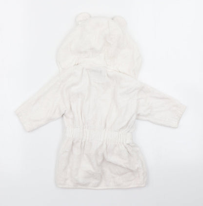V by Very Girls White Solid  Kaftan Robe Size 3-6 Months