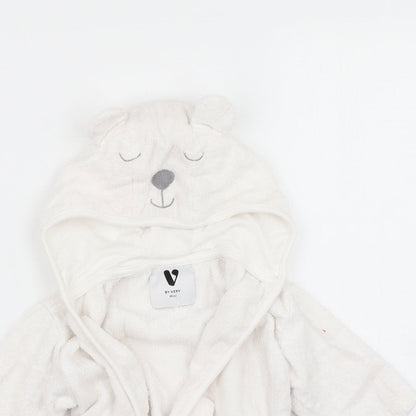 V by Very Girls White Solid  Kaftan Robe Size 3-6 Months