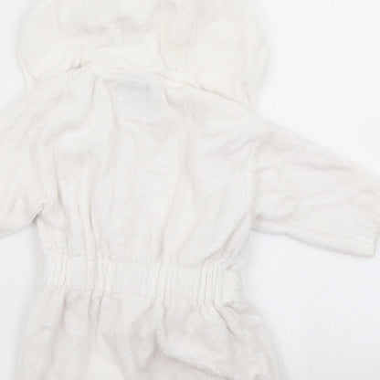 V by Very Girls White Solid  Kaftan Robe Size 3-6 Months