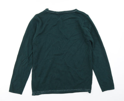 Womens UK Size S Anna Rose Green Pullover Jumper