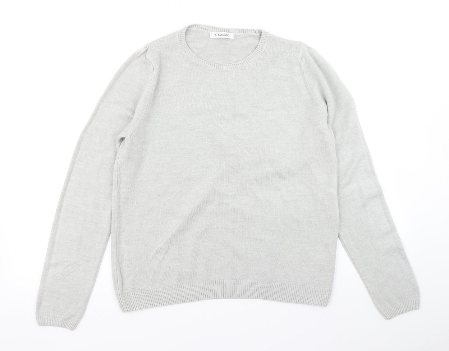Womens UK Size 14 Classic Grey Pullover Jumper
