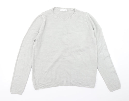 Classic Womens Grey  Knit Pullover Jumper Size 14
