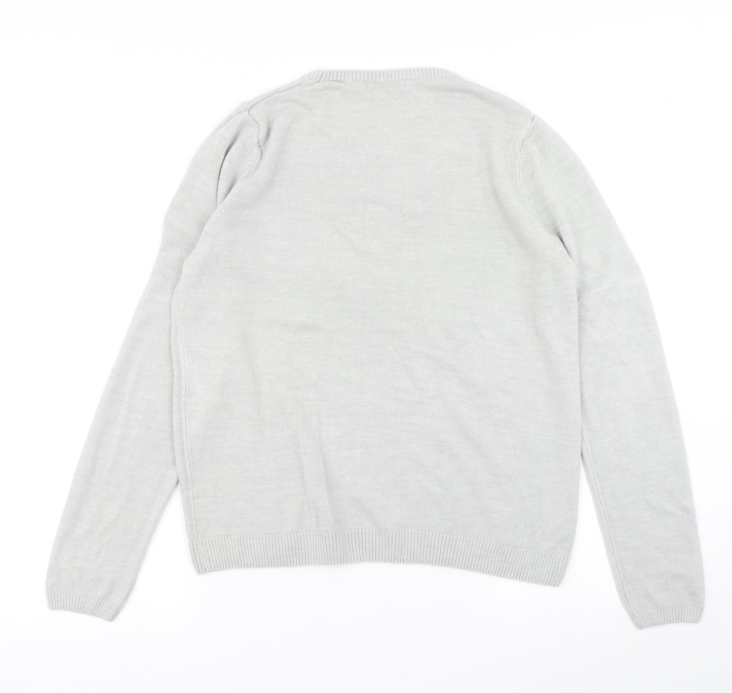 Womens UK Size 14 Classic Grey Pullover Jumper