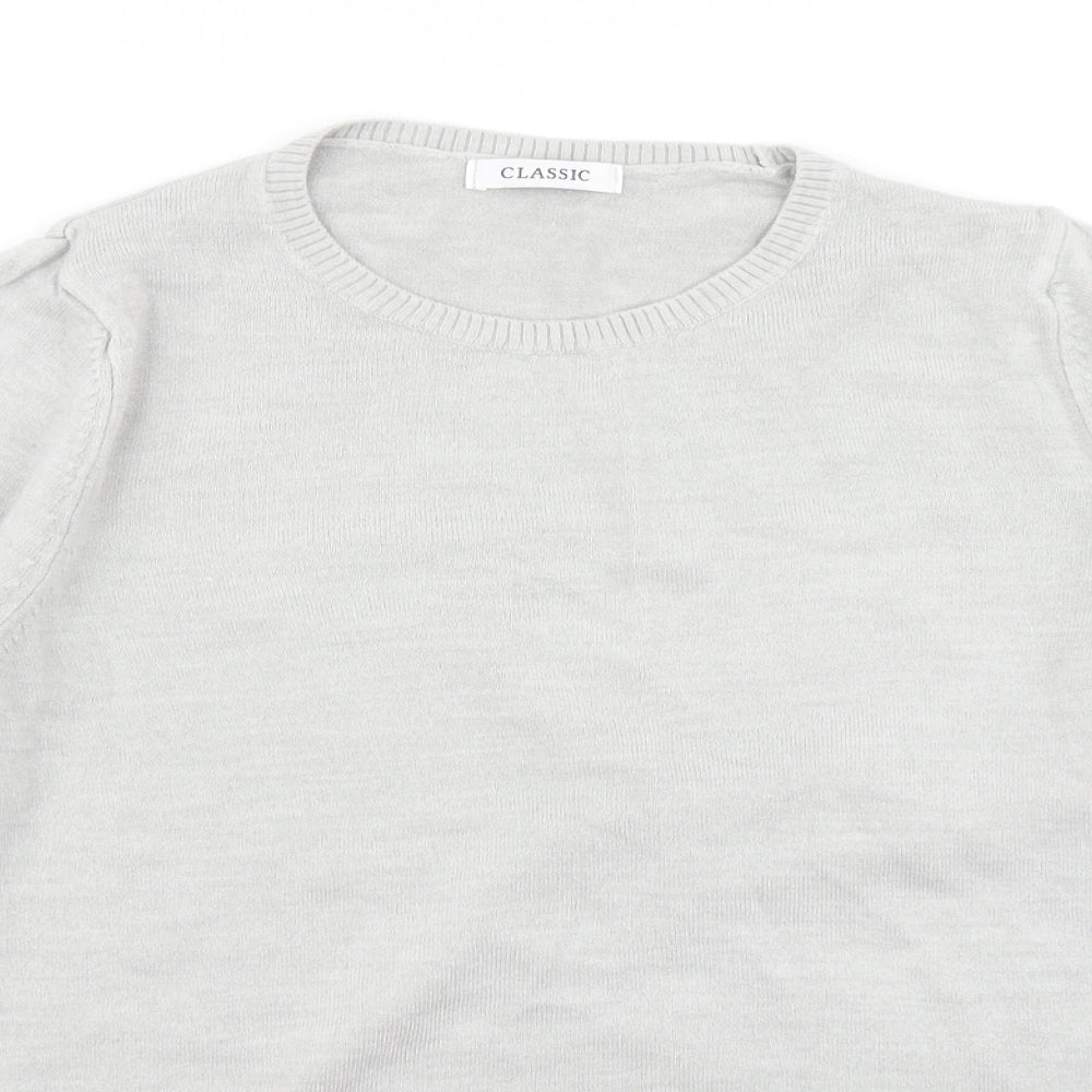 Womens UK Size 14 Classic Grey Pullover Jumper
