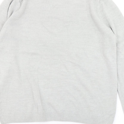 Womens UK Size 14 Classic Grey Pullover Jumper