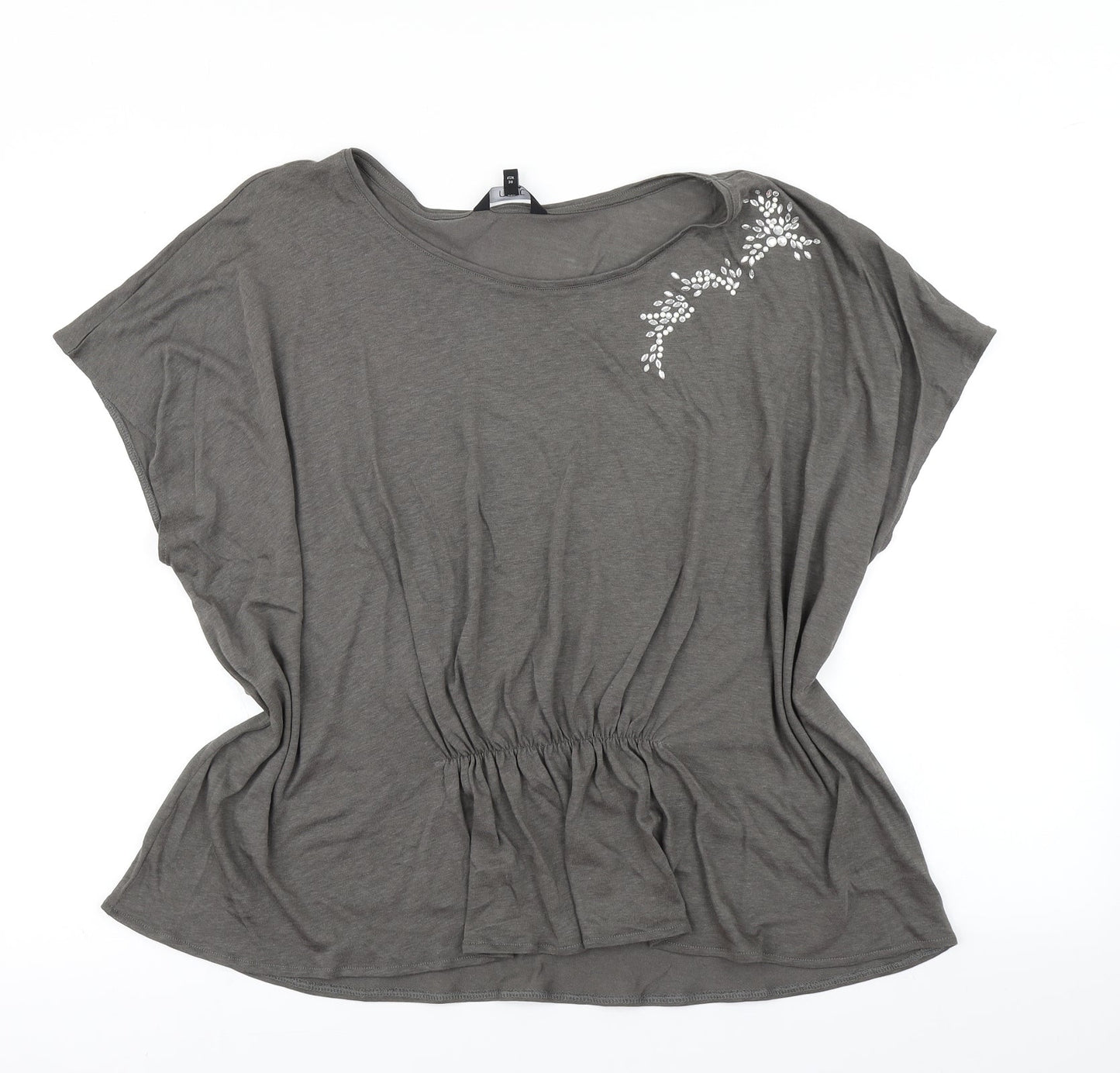 Womens UK Size 10 NEXT Green Basic T-Shirt
