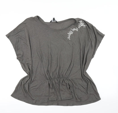 Womens UK Size 10 NEXT Green Basic T-Shirt