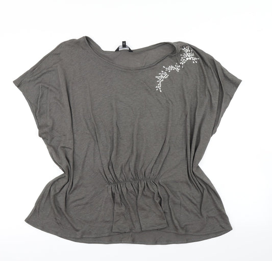 Womens UK Size 10 NEXT Green Basic T-Shirt