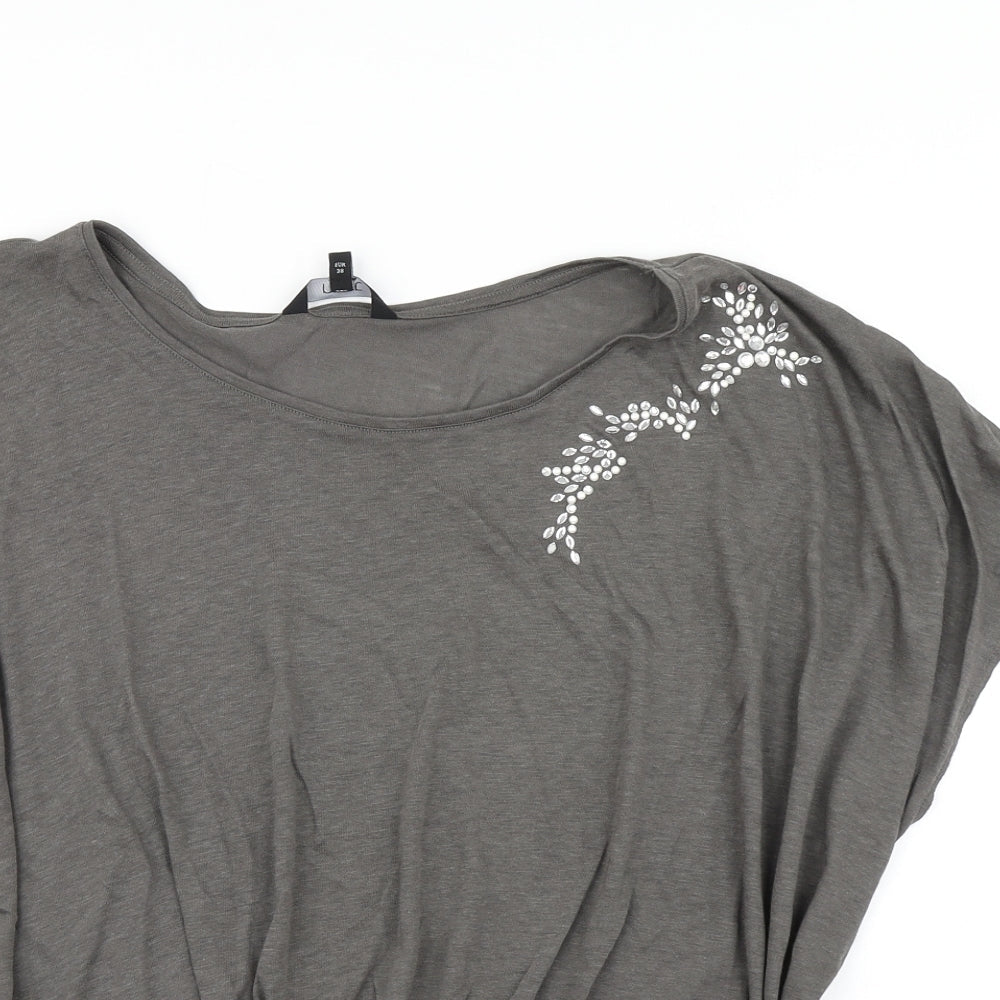 Womens UK Size 10 NEXT Green Basic T-Shirt