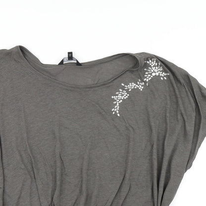 Womens UK Size 10 NEXT Green Basic T-Shirt