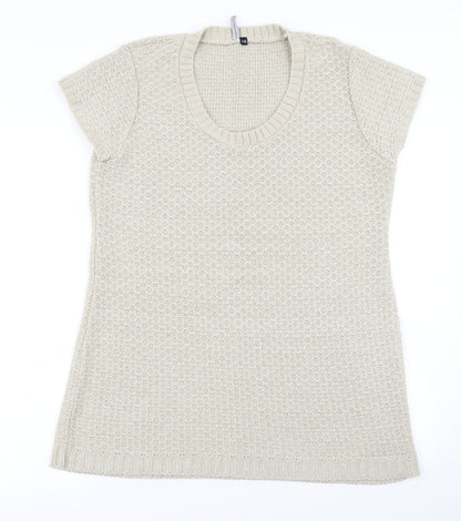 Fashion Essentials Womens Beige  Knit Pullover Jumper Size 18