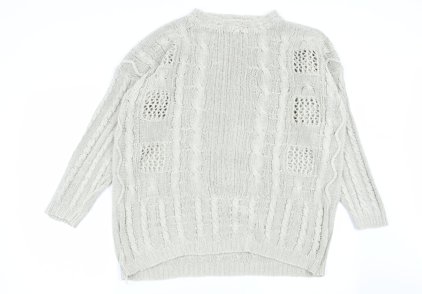 Womens UK Size M Preworn Beige Pullover Jumper
