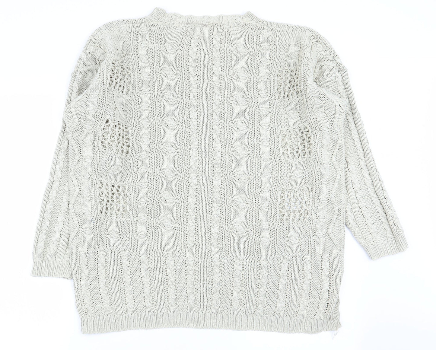 Womens UK Size M Preworn Beige Pullover Jumper