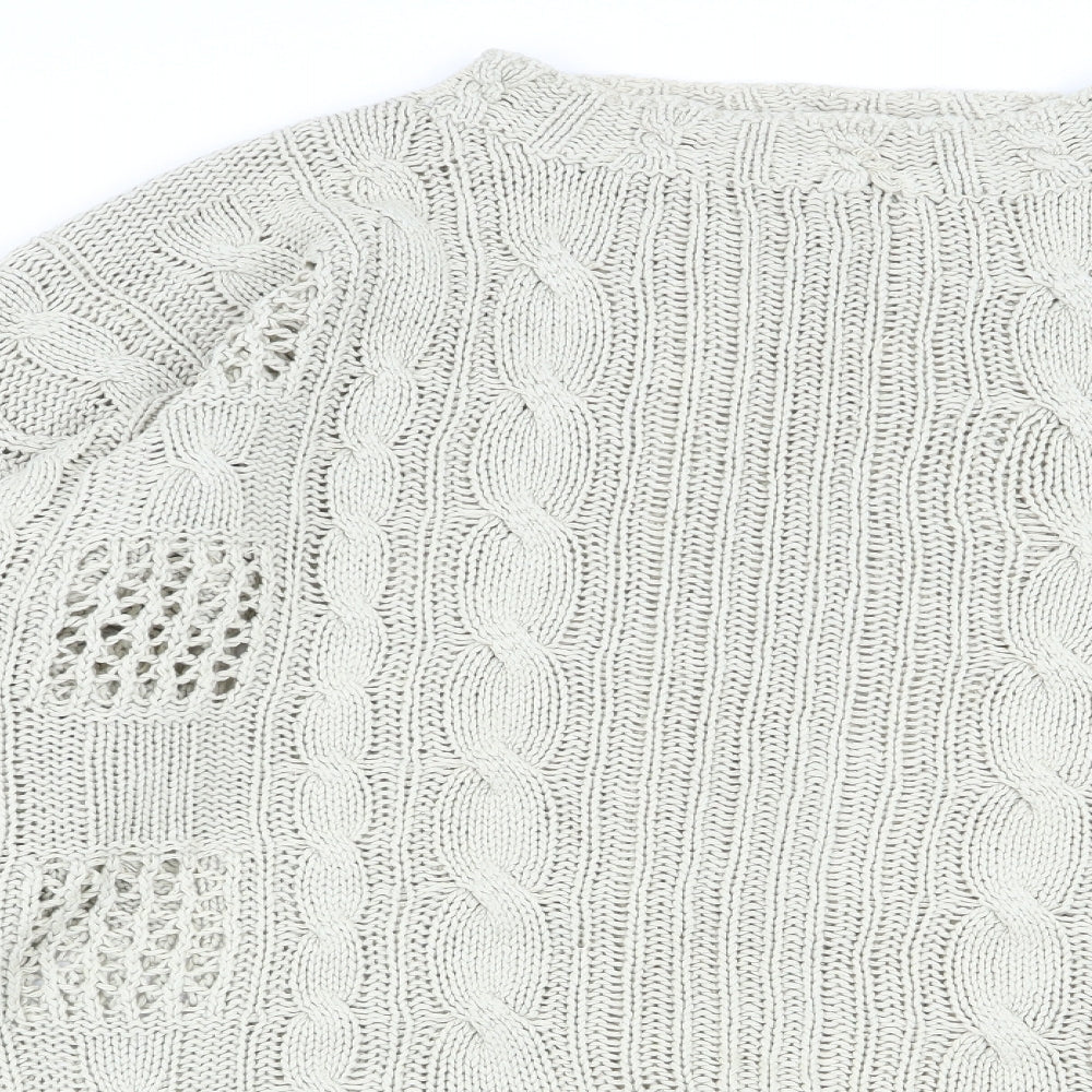 Womens UK Size M Preworn Beige Pullover Jumper