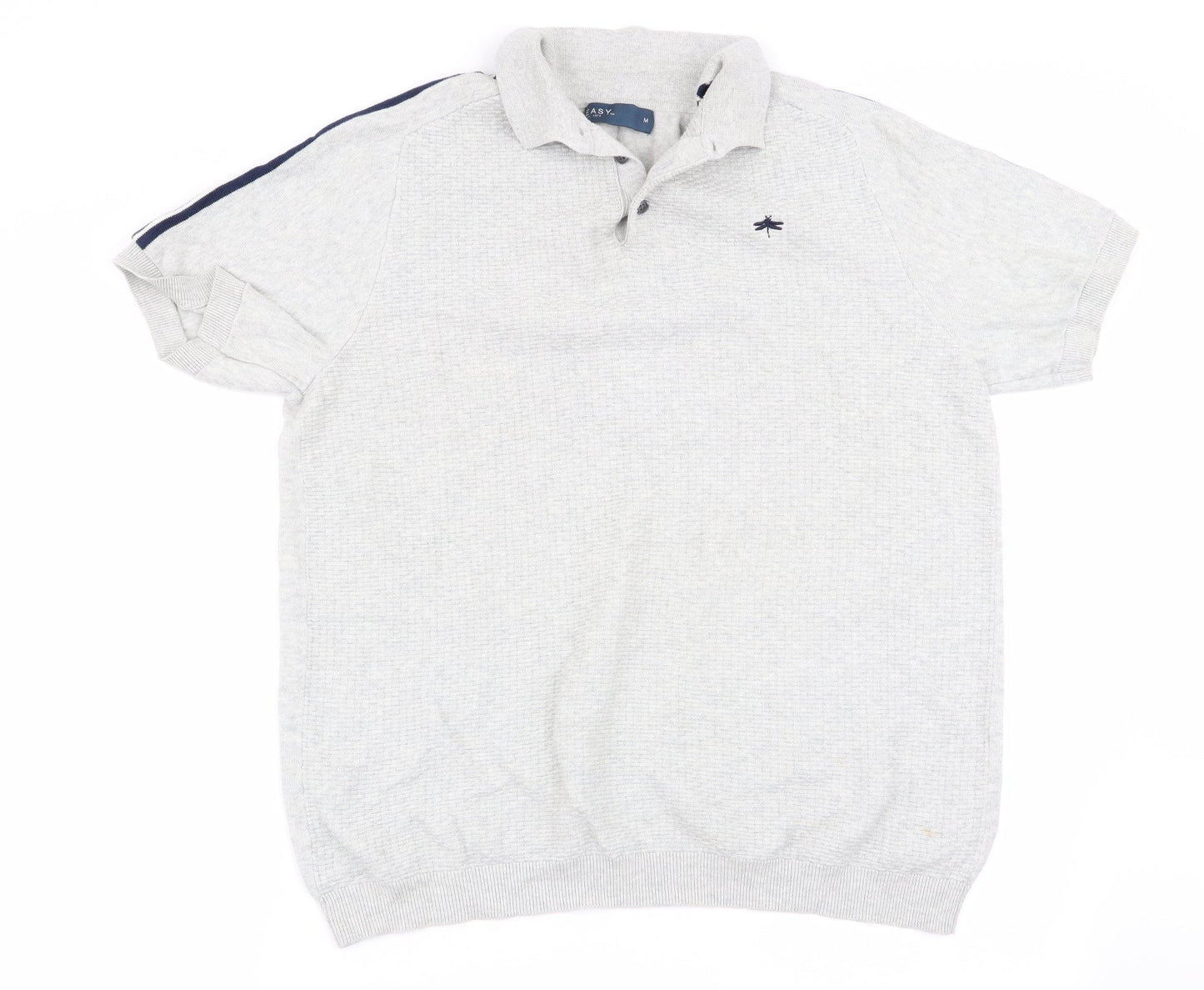 Easy Mens Grey    Polo Size M