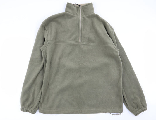 Additional front view of active mountainwear men’s green jumper, size M