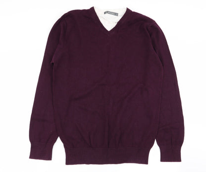 TU Mens Purple   Pullover Jumper Size S