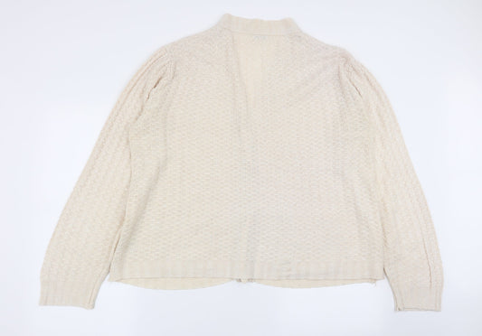 Damart Womens Beige   Cardigan Jumper Size 14