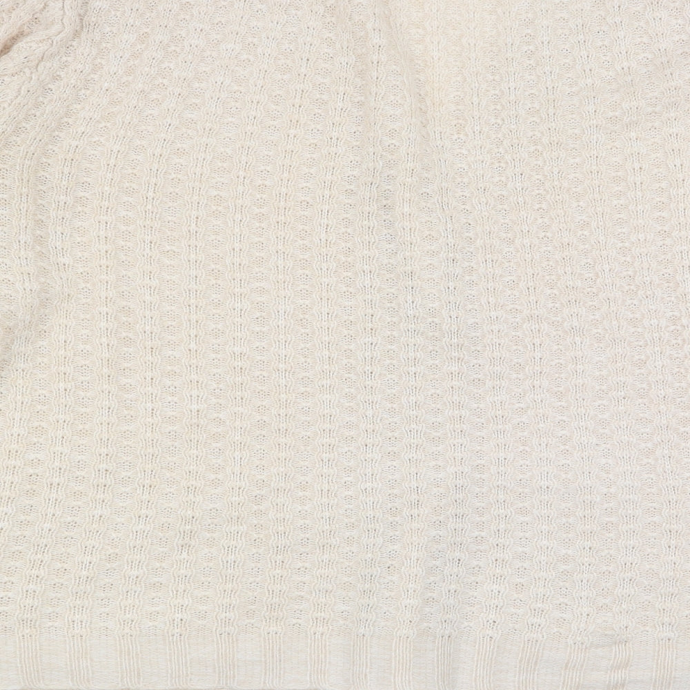 Womens UK Size 14 Damart Beige Cardigan Jumper