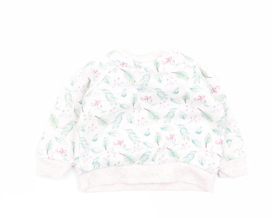 Primark Girls Multicoloured Floral  Pullover Jumper Size 3-6 Months